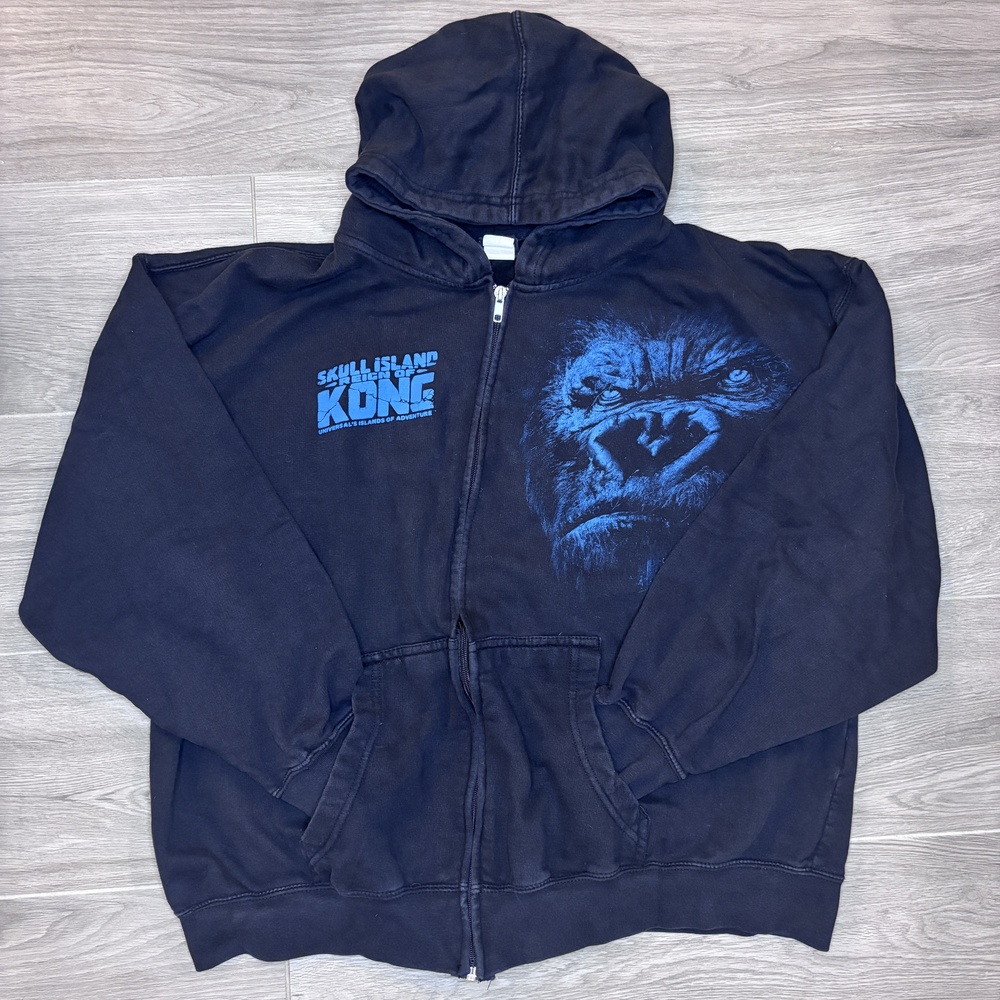 Universal Studios Skull Island Reign of Kong Hoodie Mens XL Zip Sweatshirt